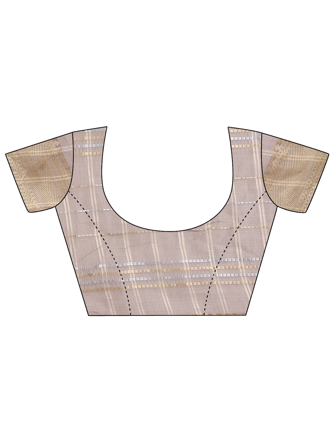Astita Tan Organza Saree with Gold Zari – Subtle Grace for Timeless Style