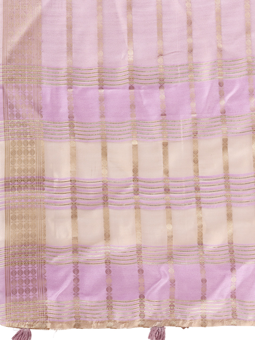 Astita Light Pink Organza Saree with Subtle Zari Weave | Lightweight Festive Saree for Women | Elegant Traditional Look | Golden Border & Pallu | Perfect for Weddings, Puja & Gifting