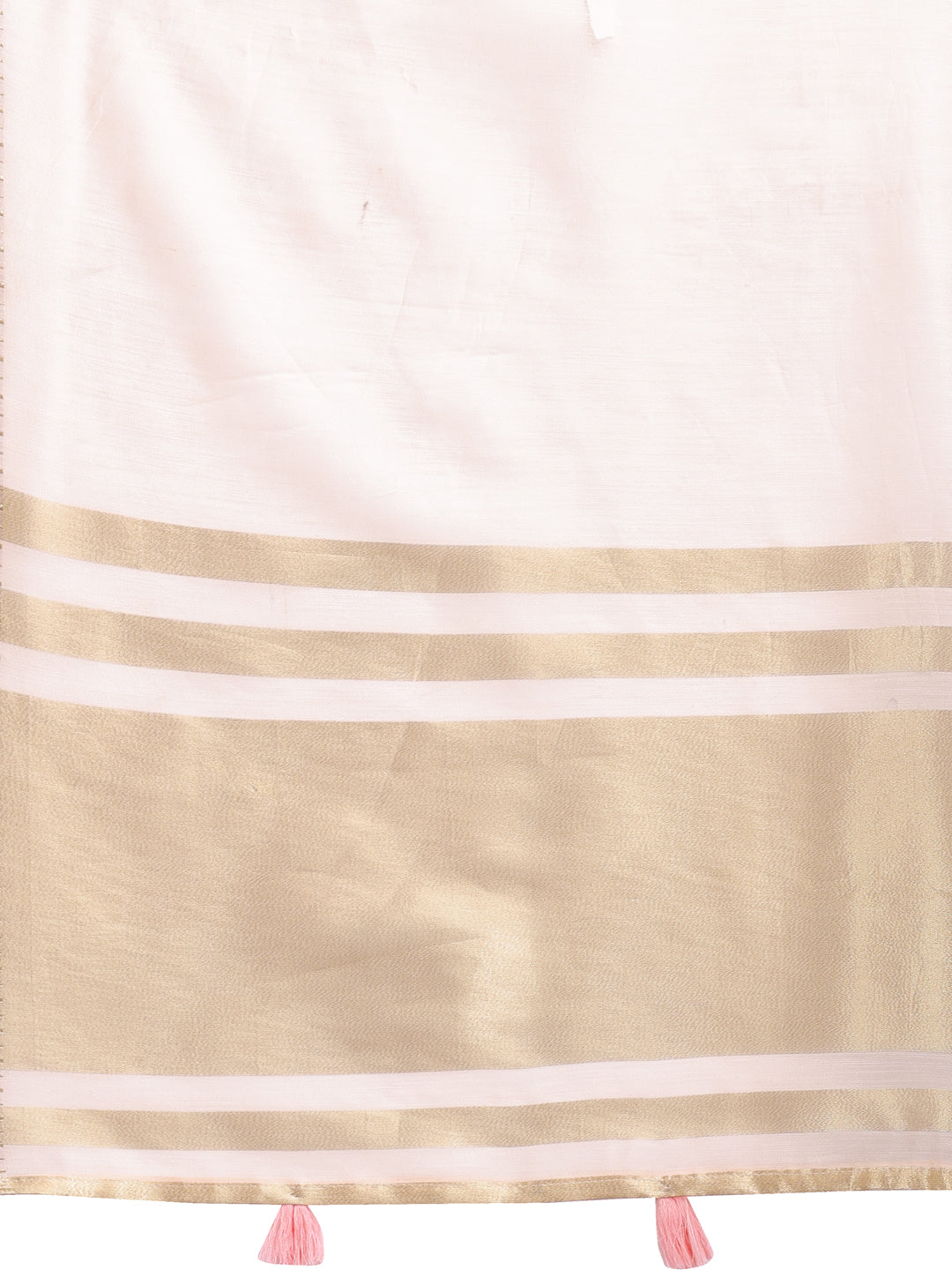 Astita Peach Gold Cotton Ready-to-Wear Saree – Simplicity Meets Effortless Grace