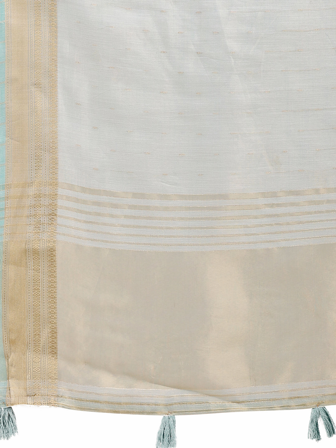 Astita Sea Green Organza Saree with Zari Border & Tassel Pallu – Lightweight Festive Saree for Women