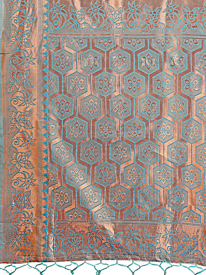 Astita Pink Woven Zari Traditional Linen Cotton Saree with Rich Pallu & Unstitched Blouse – Festive & Wedding Wear Saree