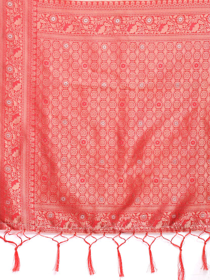 Astita Elegant Orange Cotton Saree with Contrast Pallu – Perfect Blend of Tradition & Comfort