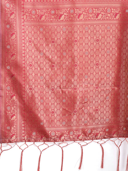 Astita Elegant Peach Cotton Saree with Contrast Pallu – Perfect Blend of Tradition & Comfort
