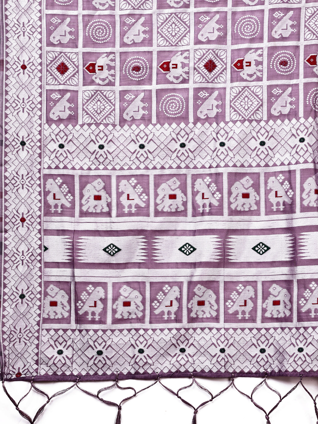 Astita Threads of Tradition: Purple Linen Cotton Saree Woven with Stories of Grace & Heritage