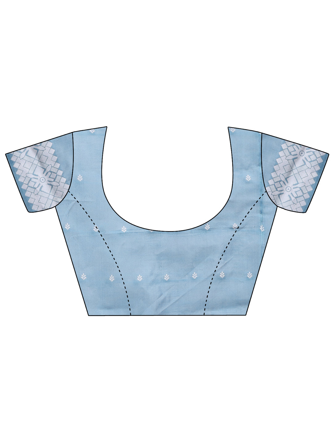 Astita Threads of Tradition: Sky Blue Linen Cotton Saree Woven with Stories of Grace & Heritage