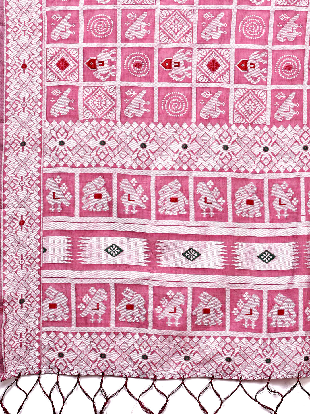 Astita Threads of Tradition: Pink Linen Cotton Saree Woven with Stories of Grace & Heritage