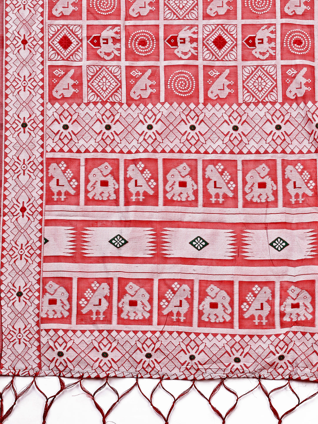 Astita Threads of Tradition: Peach Linen Cotton Saree Woven with Stories of Grace & Heritage