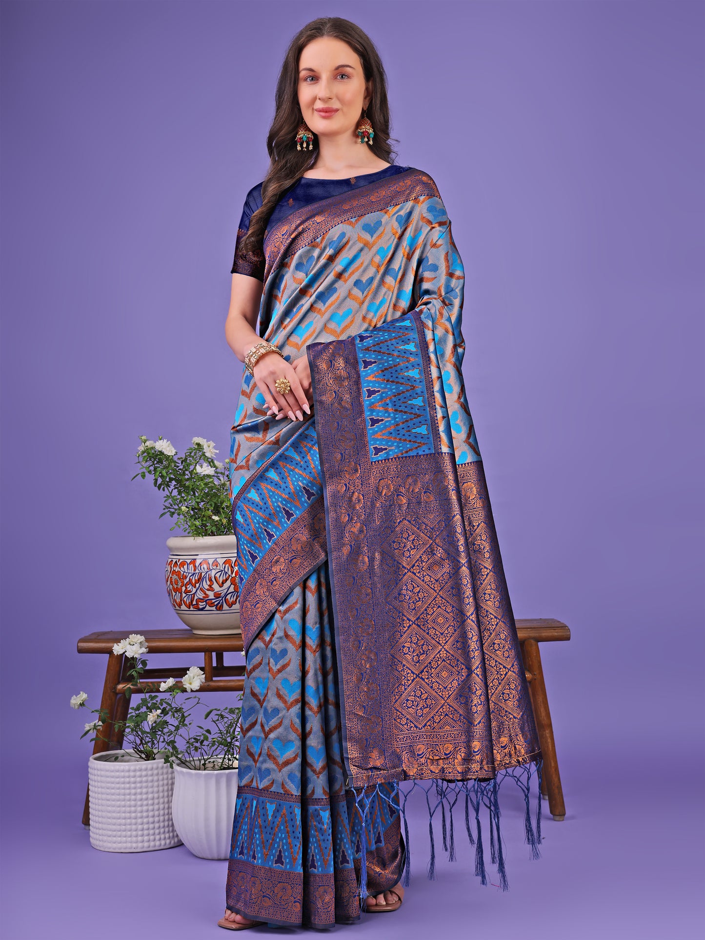 Astita Radiant Lichi Silk Saree – A Touch of Royalty in Every Thread