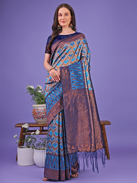 Astita Radiant Lichi Silk Saree – A Touch of Royalty in Every Thread