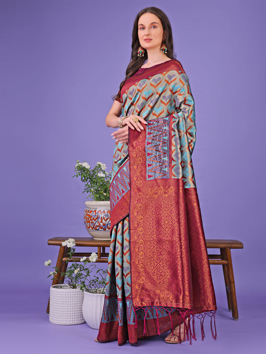 Astita Radiant Lichi Silk Saree – A Touch of Royalty in Every Thread
