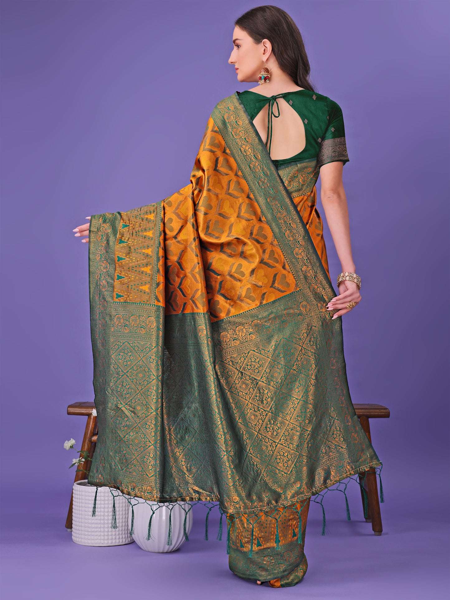 Astita Radiant Lichi Silk Saree – A Touch of Royalty in Every Thread