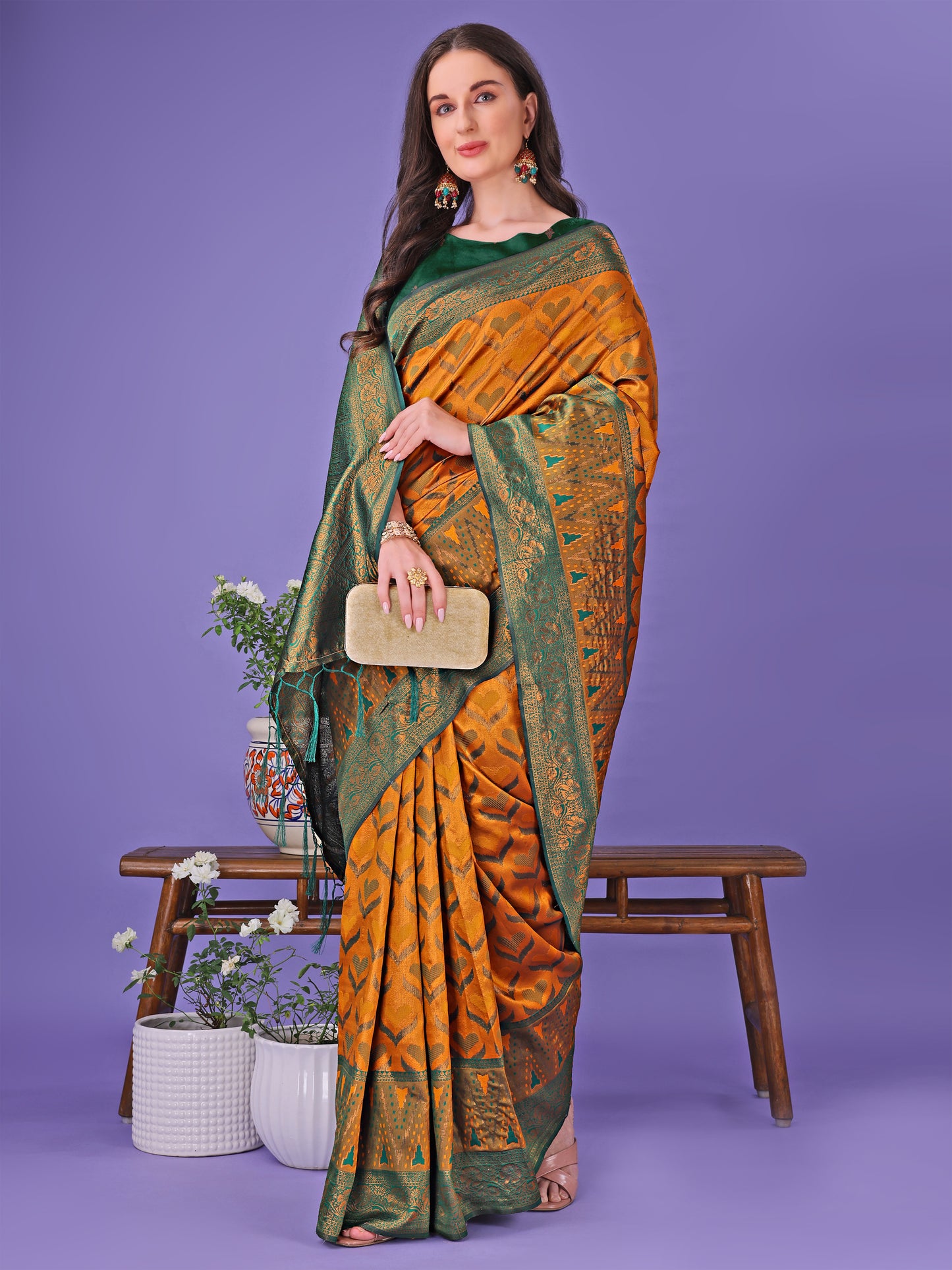 Astita Radiant Lichi Silk Saree – A Touch of Royalty in Every Thread