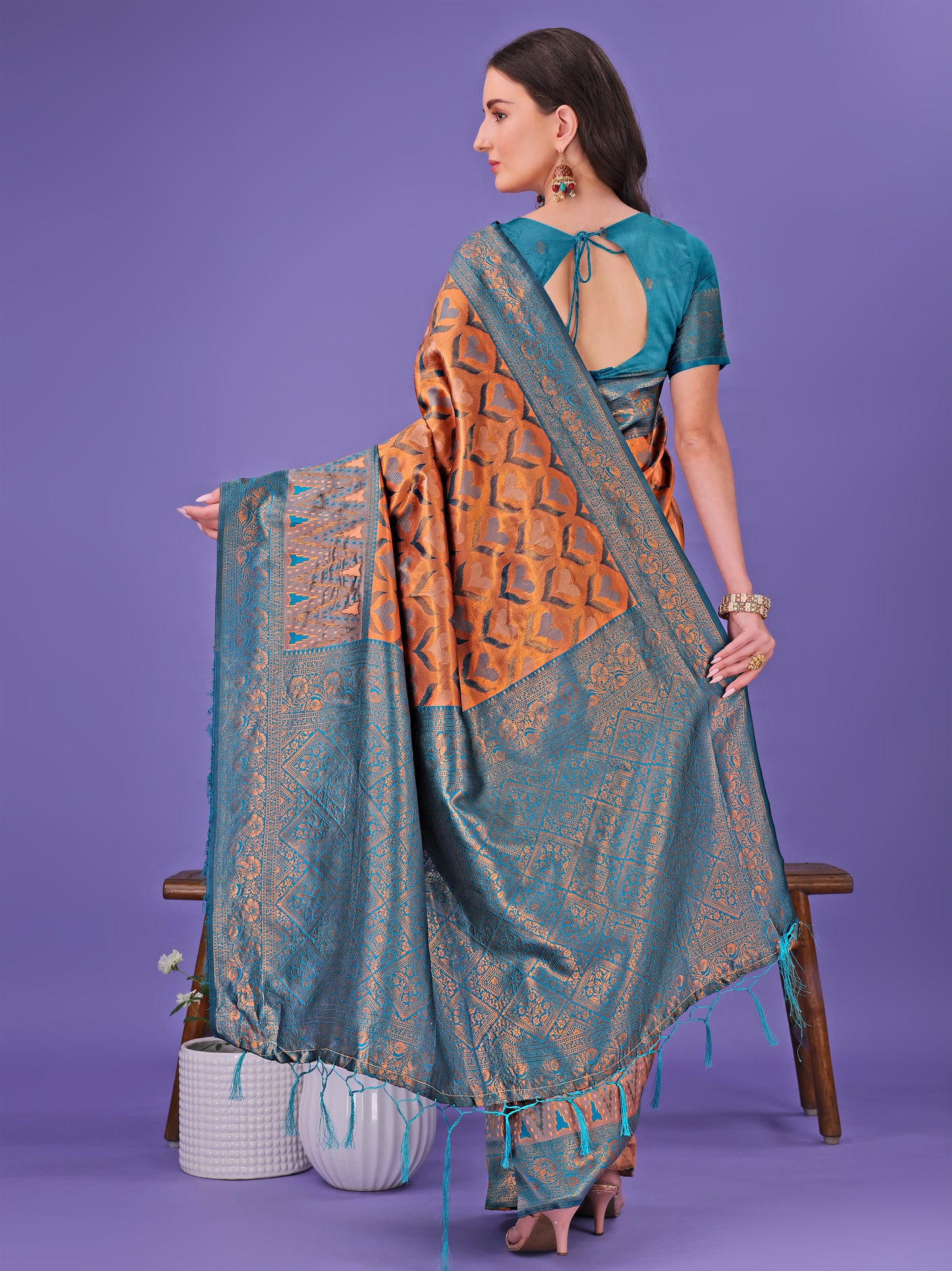 Astita Radiant Lichi Silk Saree – A Touch of Royalty in Every Thread