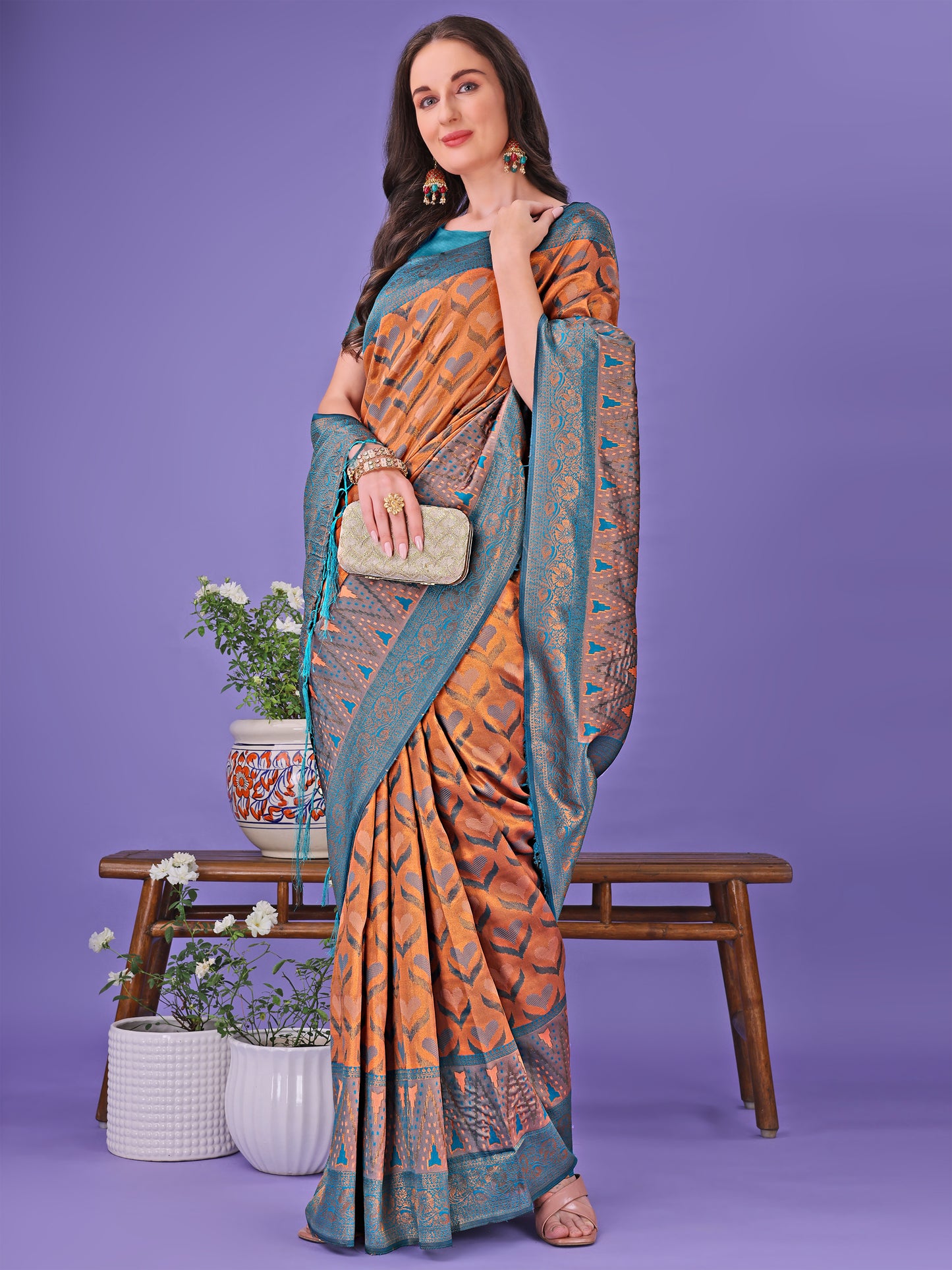 Astita Radiant Lichi Silk Saree – A Touch of Royalty in Every Thread