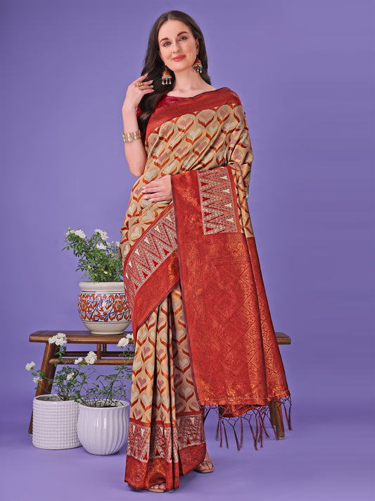 Astita Radiant Lichi Silk Saree – A Touch of Royalty in Every Thread