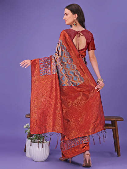 Astita Radiant Lichi Silk Saree – A Touch of Royalty in Every Thread