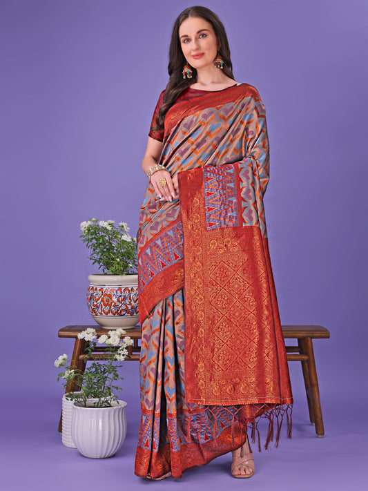 Astita Radiant Lichi Silk Saree – A Touch of Royalty in Every Thread