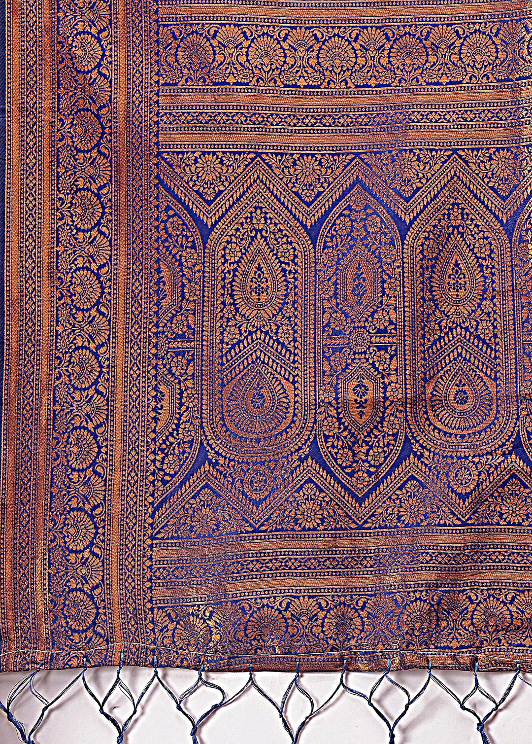 Astita Majestic Red & Sky Blue Silk Saree with Rich Woven Pallu – A Regal Touch for Special Moments