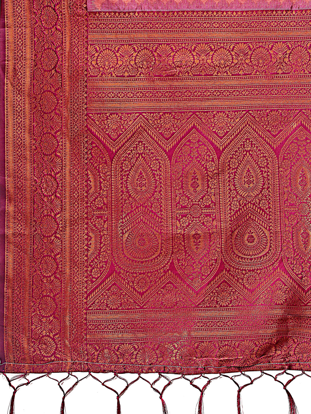 Astita Majestic Red & Light Pink Silk Saree with Rich Woven Pallu – A Regal Touch for Special Moments