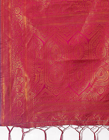 Astita Majestic Red & Teal Silk Saree with Rich Woven Pallu – A Regal Touch for Special Moments
