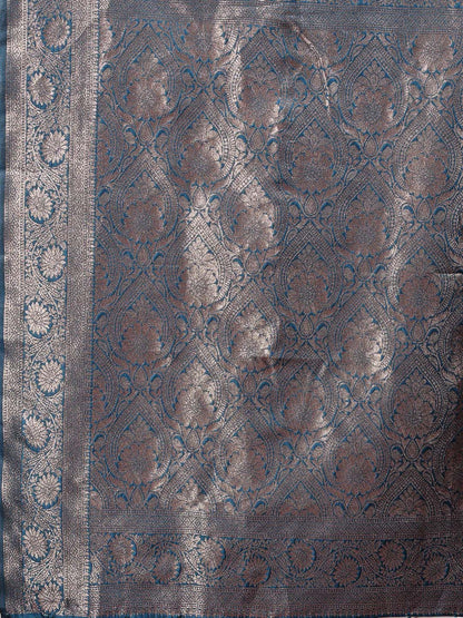 Astita Royal Blue Banarasi Silk Saree with Zari Weaving – A Timeless Tale of Elegance