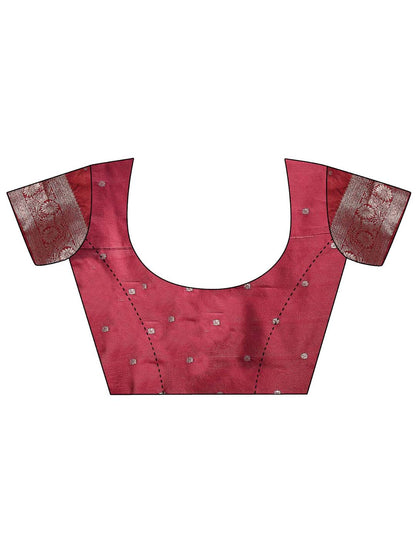 Astita Maroon Banarasi Silk Saree with Zari Weaving – A Timeless Tale of Elegance