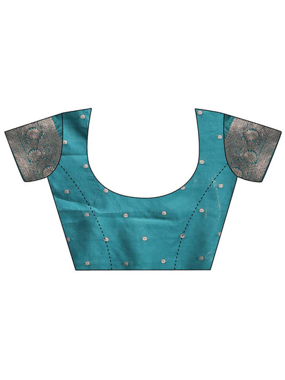 Astita Sea Green Banarasi Silk Saree with Zari Weaving – A Timeless Tale of Elegance