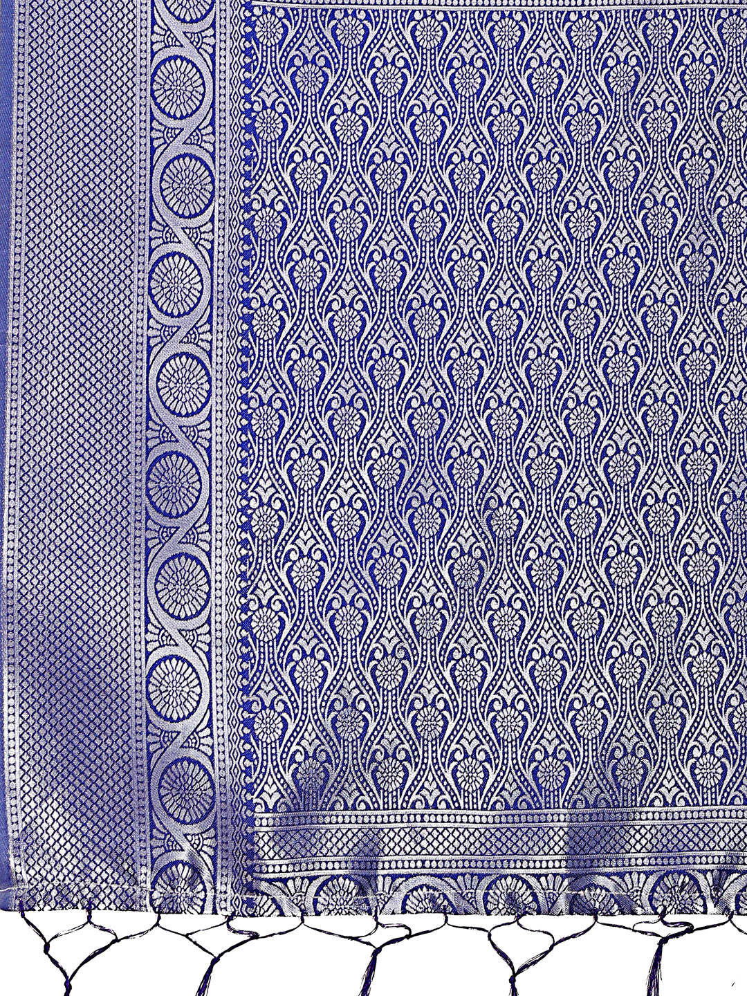 Astita Graceful Teal & Blue Banarasi Silk Saree with Rich Zari Woven Border – Traditional Elegance for Celebrations