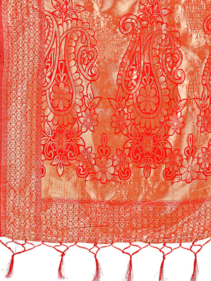 Astita Majestic Maroon Silk Saree with Gold Zari & Floral Design – Perfect for Festive & Traditional Occasions