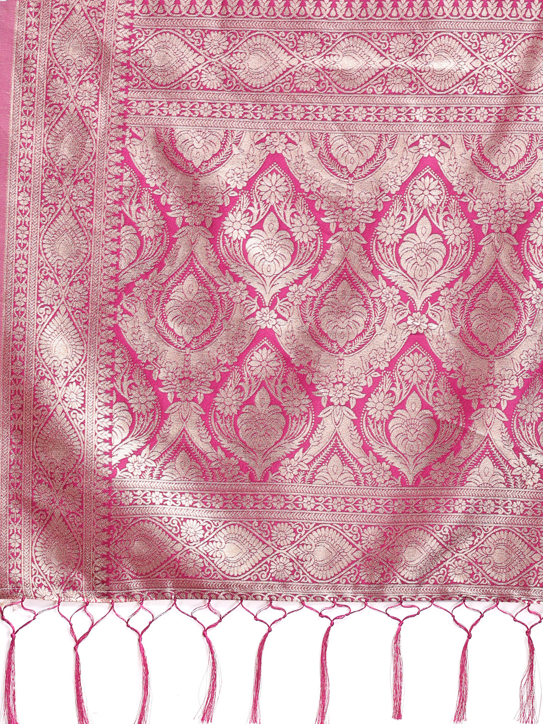 Astita Graceful Cream & Pink Linen Cotton Saree with Rich Zari Pallu – A Touch of Royal Comfort