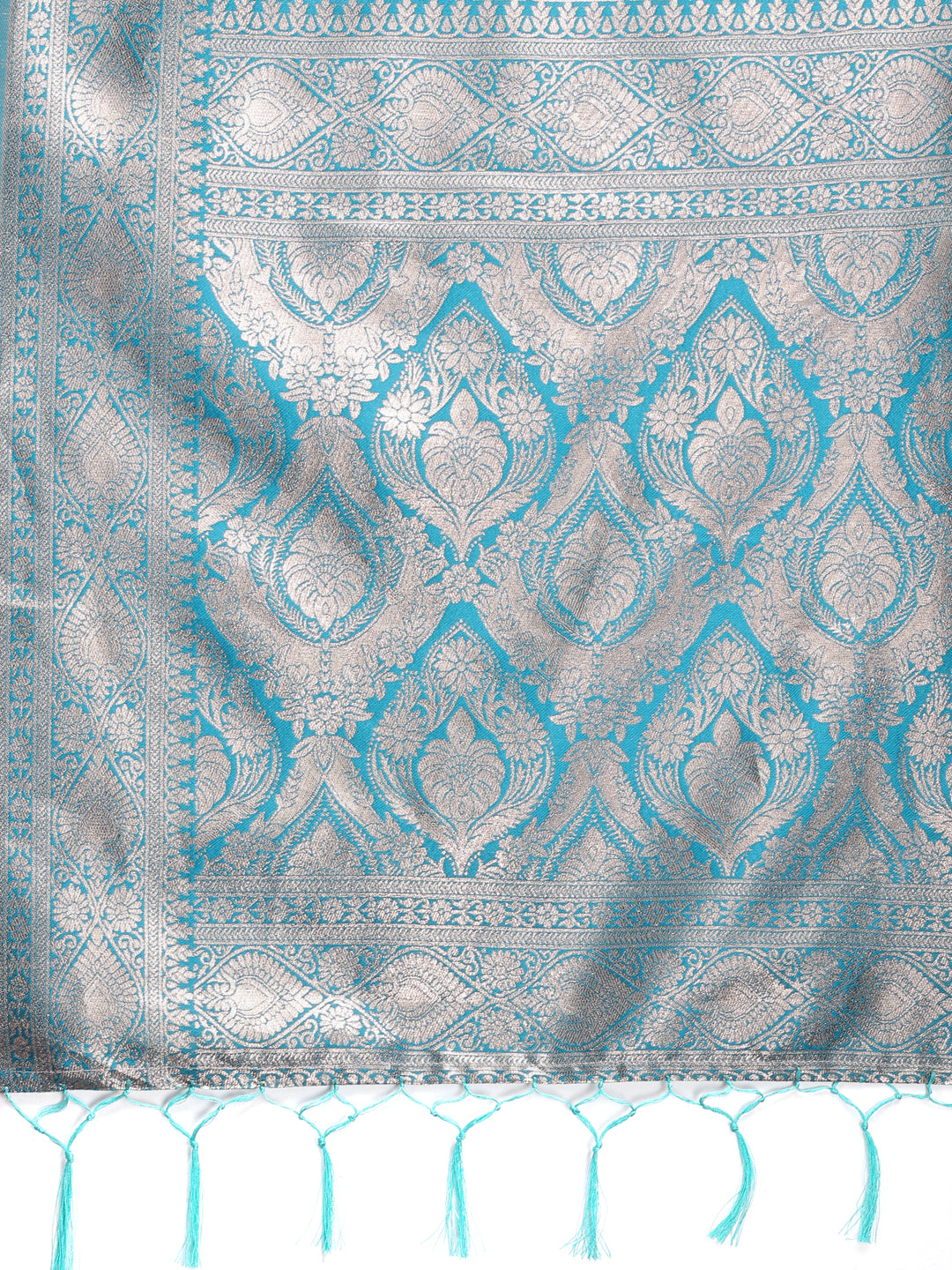Astita Graceful Cream & Sea Green Linen Cotton Saree with Rich Zari Pallu – A Touch of Royal Comfort