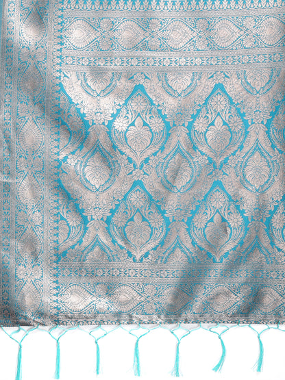 Astita Graceful Cream & Sea Green Linen Cotton Saree with Rich Zari Pallu – A Touch of Royal Comfort