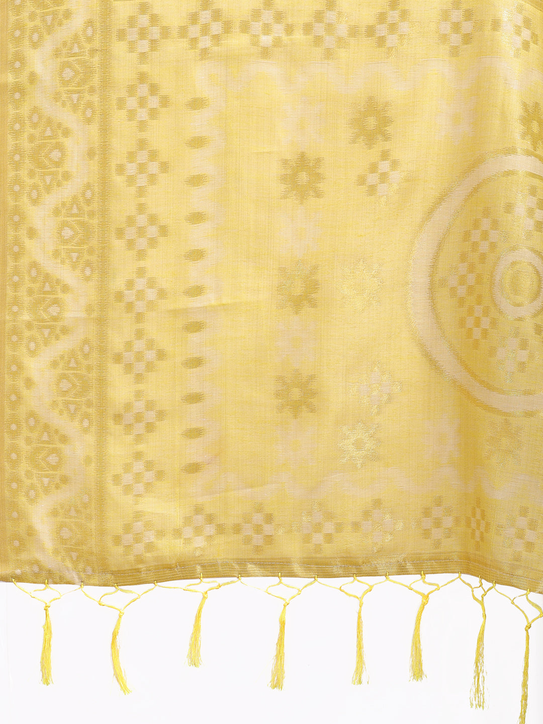 Astita Graceful Beige & Yellow Linen Cotton Saree – Lightweight Elegance for Modern Women