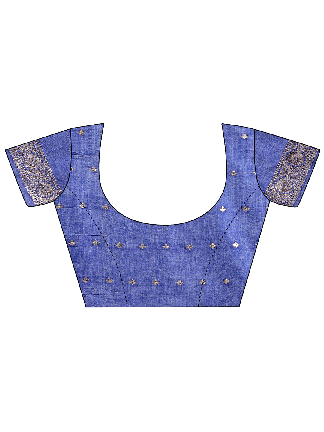 Astita Blue Linen Saree with Rich Woven Zari Work – Elegant Ethnic Saree for Festive & Office Wear