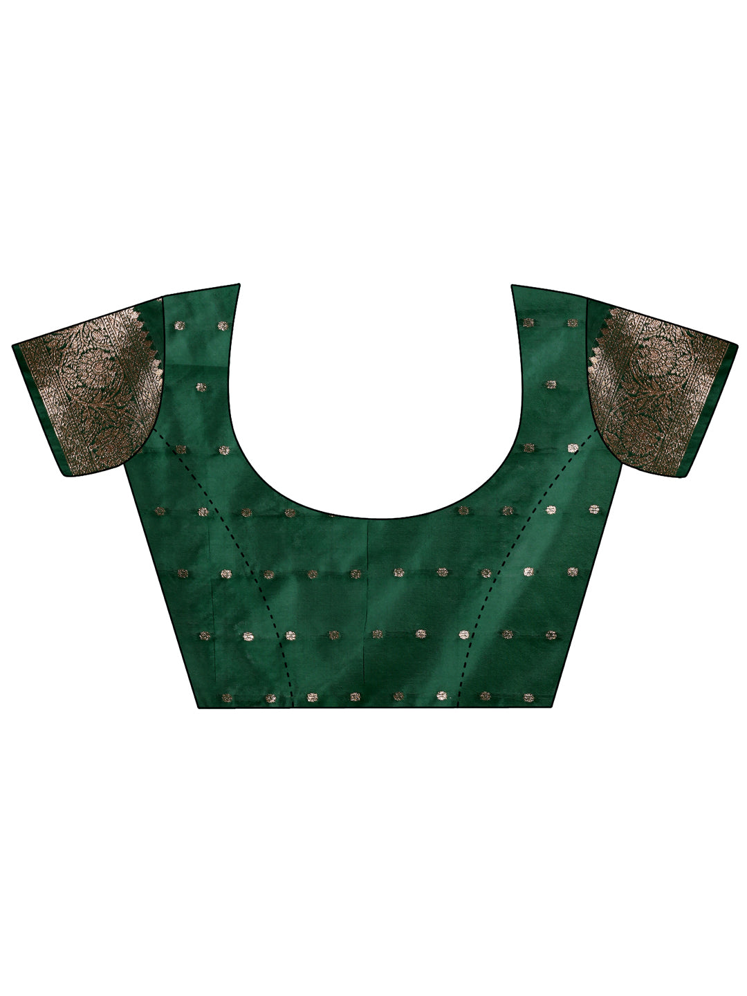 Astita Green Banarasi Silk Saree with Silver Zari Woven Pallu & Border – Wedding & Festive Wear Elegance