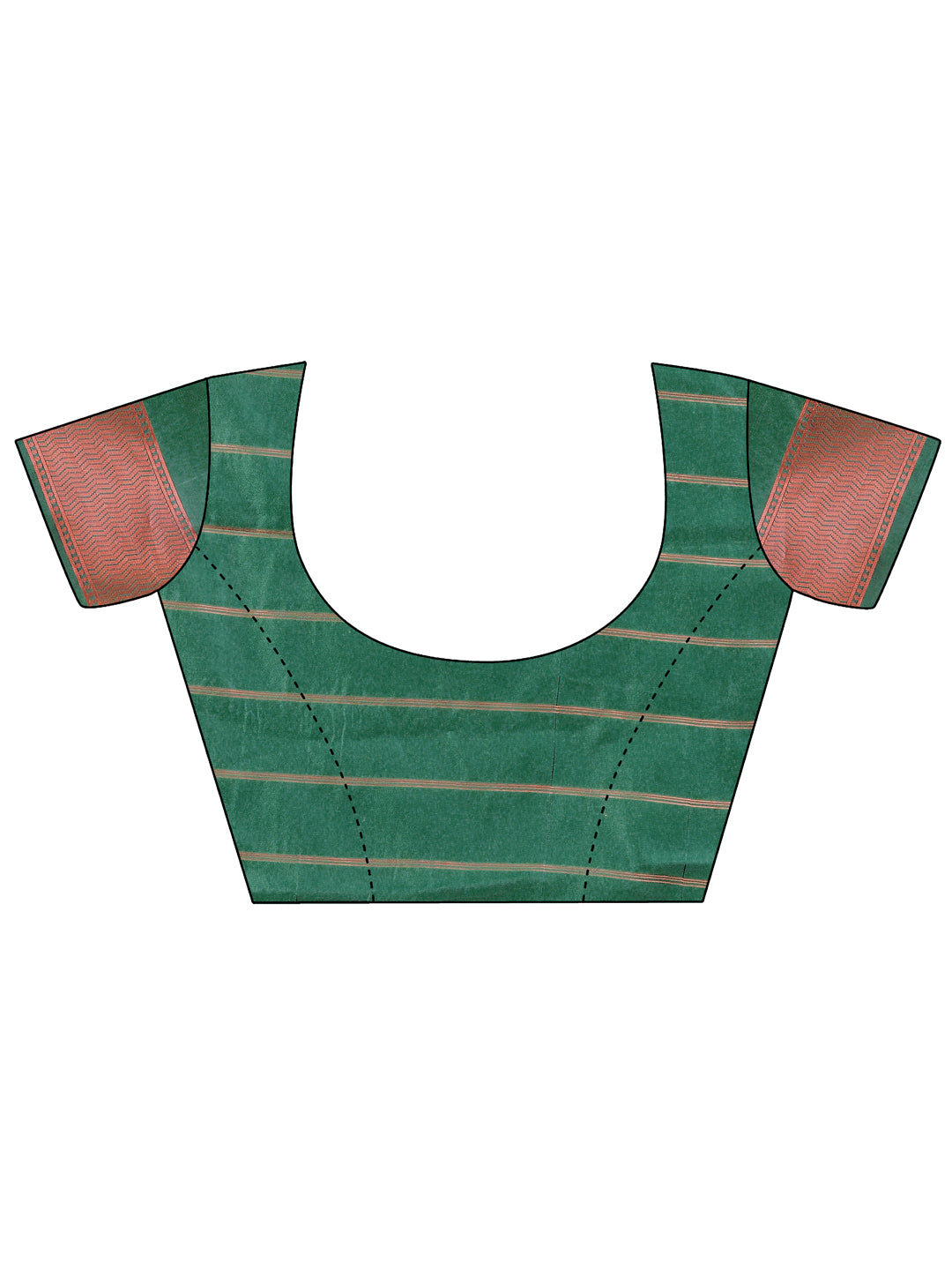 Astita Vibrant Copper & Green Banarasi Silk Saree with Colorful Pallu – Perfect Blend of Tradition and Festive Elegance