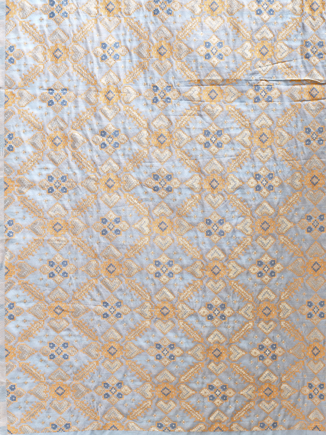 Astita Soothing Sky Blue Cotton Saree – Light, Elegant & Timelessly Beautiful