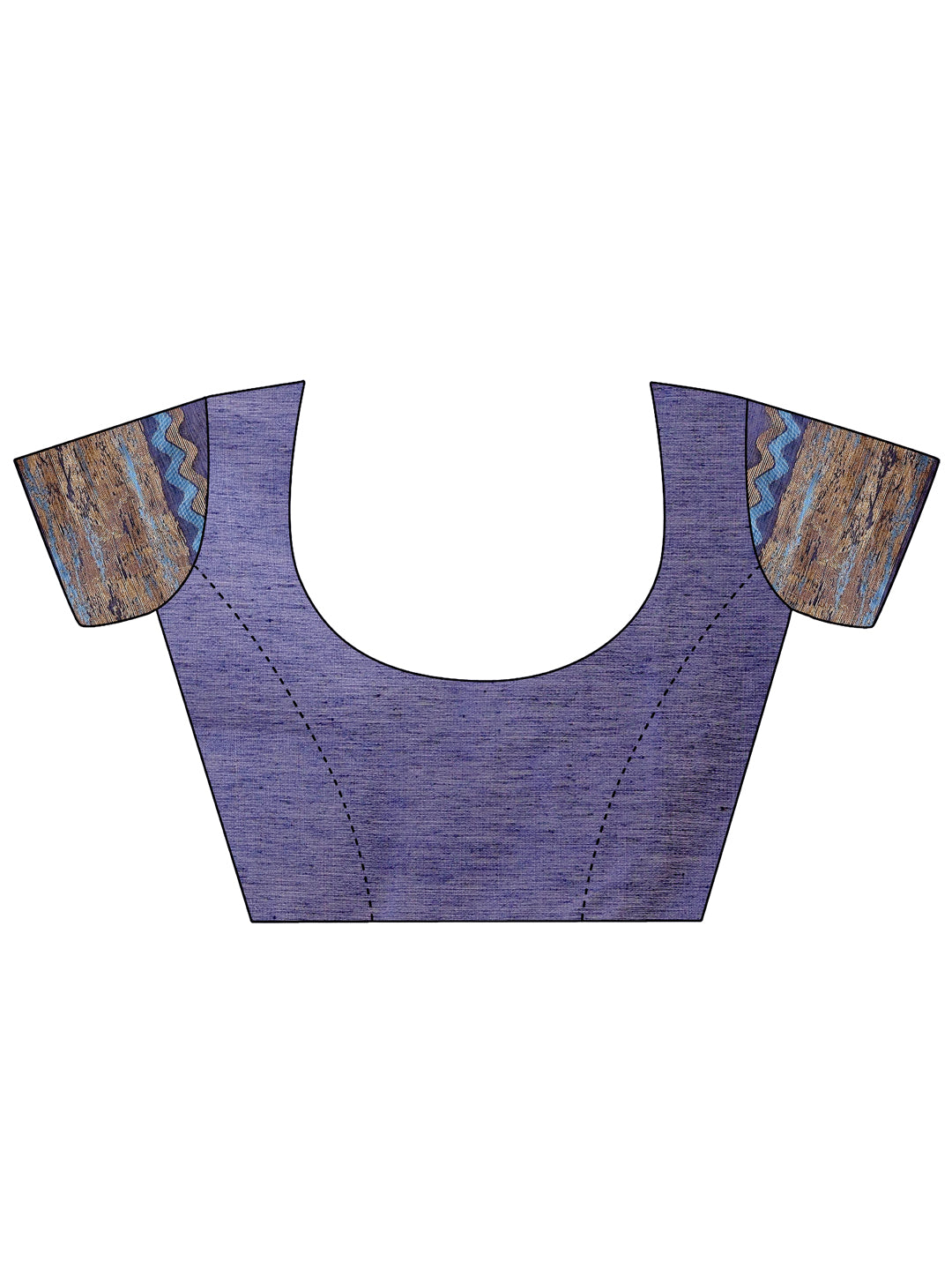 Astita Elegant Navy Blue & Sky Stripe Cotton Saree – Breezy Beauty with Artistic Flair