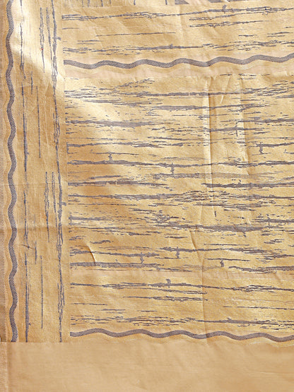 Astita Elegant Cream & Sky Stripe Cotton Saree – Breezy Beauty with Artistic Flair
