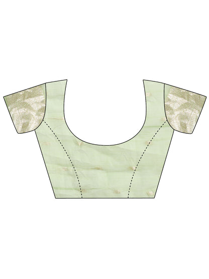 Astita Light Green Linen Cotton Saree – Elegant Simplicity for Everyday Grace