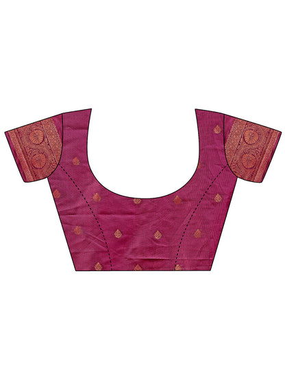 Astita Majestic Purple Banarasi Silk Saree with Golden Zari – Timeless Indian Ethnic Elegance for Weddings & Festive Occasions