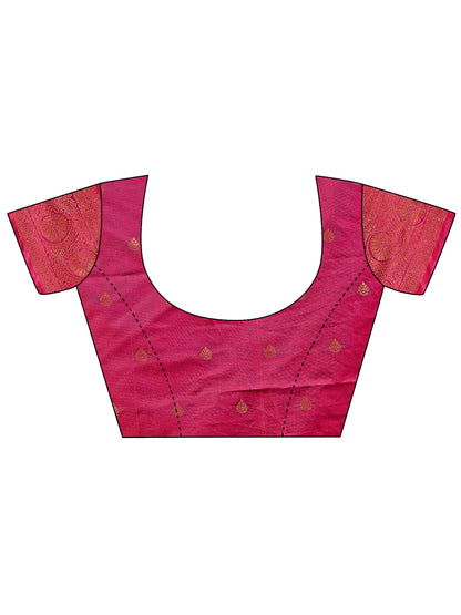 Astita Majestic Magenta Banarasi Silk Saree with Golden Zari – Timeless Indian Ethnic Elegance for Weddings & Festive Occasions
