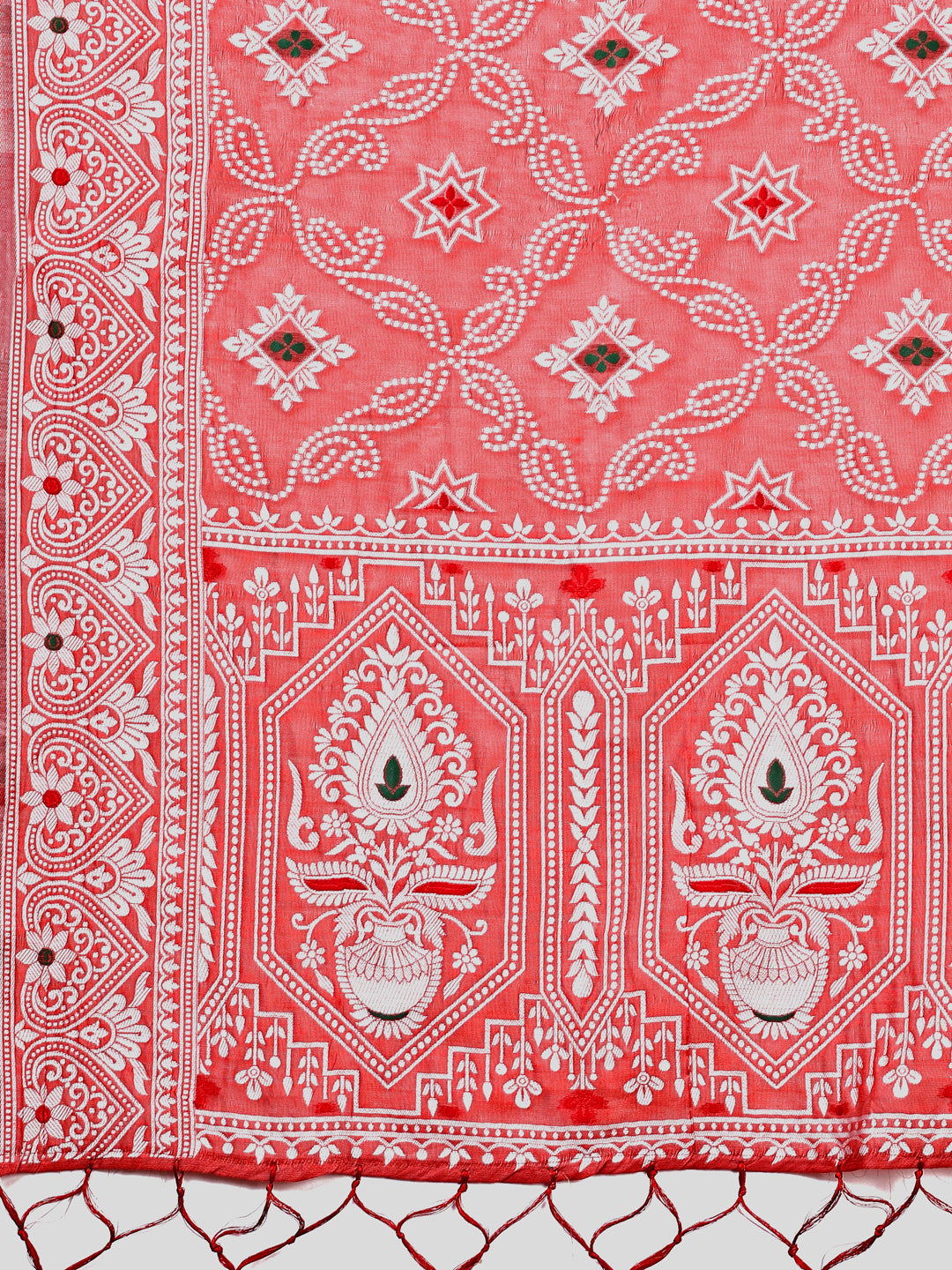 Astita Peach Bliss Linen Cotton Saree – Timeless Beauty in woven work Threads