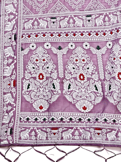 Graceful Purple Printed Saree – A Symphony of Culture and Feminine Charm