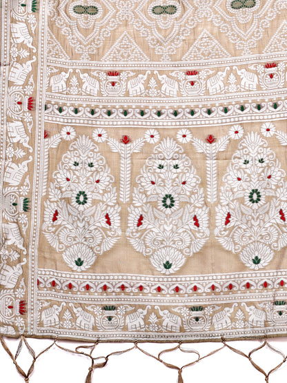 Graceful Brown Printed Saree – A Symphony of Culture and Feminine Charm