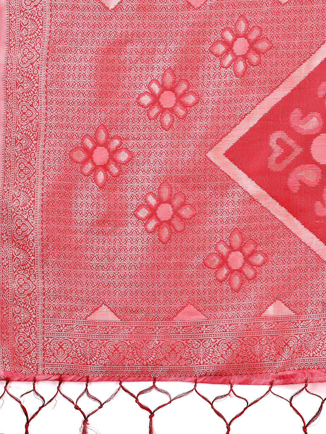 Astita Elegant Peach Linen Cotton Patola Saree – A Refreshing Harmony of Culture and Comfort