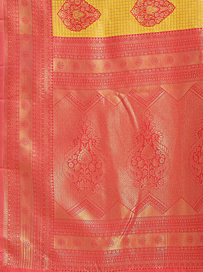 Astita Graceful Yellow Silk Saree – Subtle Sophistication for Every Occasion