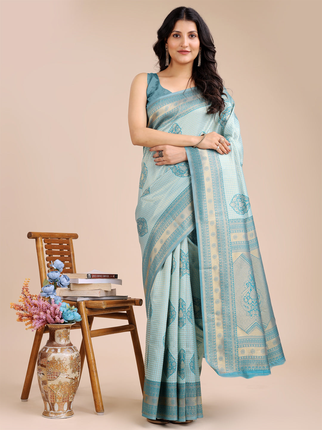 Astita Graceful Sea Green Silk Saree – Subtle Sophistication for Every Occasion
