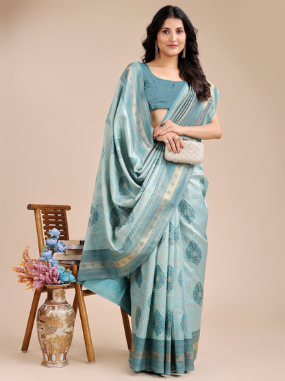 Astita Graceful Sea Green Silk Saree – Subtle Sophistication for Every Occasion