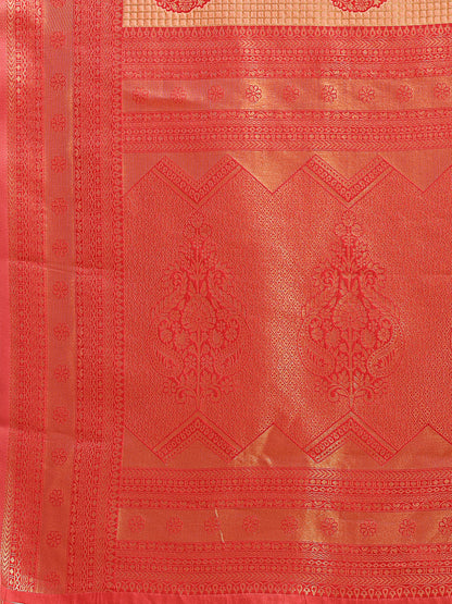 Astita Graceful Orange Silk Saree – Subtle Sophistication for Every Occasion